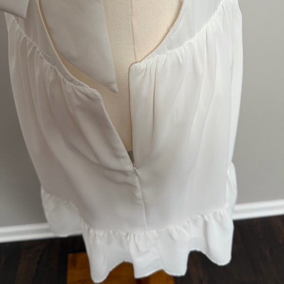 Princess Polly Dress Babydoll Mini Corset Slip Ruffle Eyelet Tie Back White - Picture 9 of 13